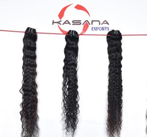 100% Remy Indian Temple Cutícula alineada Raw Deep Wave Extensiones humanas Venta al por mayor Procesamiento químico Free Loose Curl Style - Product Image 2