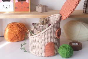 Boîte de rangement en rotin en forme de maison de conte de fées, boîte de rangement artisanale, écologique, décoration naturelle pour la maison et la maison, vente en gros du Vietnam - Product Image 4