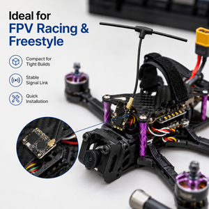 Récepteur Nano ELRS 2.4G pour Drone FPV, Récepteur de Contrôle RC 100mW 18x11mm avec Antenne T pour Quadricoptère - Product Image 5