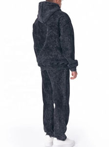 Ensemble de survêtement pour homme, sweat à capuche d'hiver, surdimensionné, fermeture éclair intégrale, vintage, personnalisé, léger, coupe-vent, respirant - Product Image 2