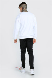 Fabricante personalizado algodón Hombres estilo callejero blanco cuello redondo sudadera más tamaño peso pesado sudaderas para hombres y mujeres - Product Image 6