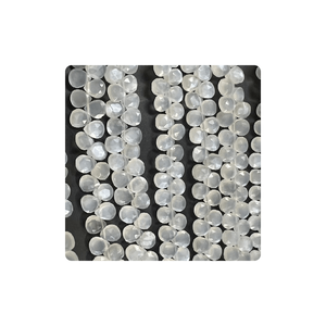 Cuentas sueltas de piedra lunar blanca Africana Premium, piedras preciosas facetadas en forma de corazón de 7MM, hebra de 8 pulgadas, fabricación de joyas DIY para terceros - Product Image 6