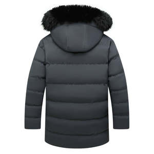 Custom Logo Wholesale Light Warm Reversible Canvas <b>Hooded</b> Winter Puff Filled Thick Cotton Breathable <b>Waterproof</b> Windproof <b>Jacket</b> - Product Image 6