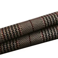 Tissu jersey tricoté 100% polyester 395 GSM à chevrons teint en fil pour vêtements, blazers et costumes