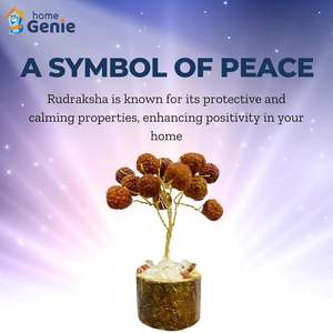 บ้าน Genie rudraksha พลอยต้นไม้เงินต้นไม้พลังงานทางจิตวิญญาณสำหรับความเจริญรุ่งเรืองบวกตกแต่งบ้านพลาสติกสำหรับวันเกิด - Product Image 3