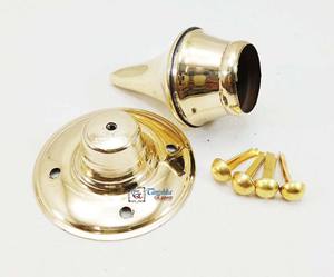 Casque Pickelhaube en laiton avec pointe et base, casque militaire en laiton, Pickelhaube décoratif et pour reconstitution historique - Product Image 4