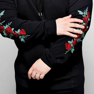 Best Supplier's Men's Embroidered Hoodie with Full Sleeves Regular Length Lightweight 100% Cotton for Winter - Product Image 6