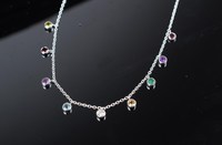 Collier tennis en argent sterling 925 avec pendentif fleur en moissanite VVS1 certifiée, sans nickel, style hip-hop, joli cadeau
