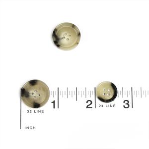 Boutons en corne de buffle naturelle, finition colorée, pour accessoires vestimentaires, haute qualité - Product Image 1