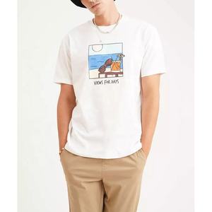 High Street Fashion Brand T-shirt ample à manches courtes pour hommes Logo personnalisé Imprimé numérique 100% coton Conception de sonnerie lourde - Product Image 1