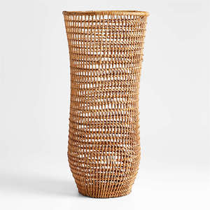 Tienphong vente en gros moderne Algarve grand vase tissé marron clair-cadeaux en rotin naturel pour elle lui famille - Product Image 3