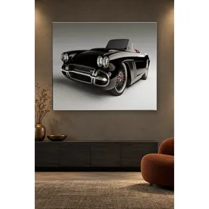 Impression sur toile Fida Black Concept Corvette en gris Studio - Product Image 2