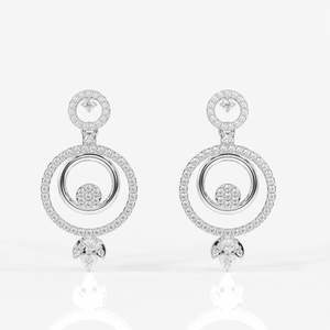 Boucles d'oreilles en or 18 carats serties de diamants de laboratoire Aurelle, bijoux de luxe pour femmes - Product Image 5