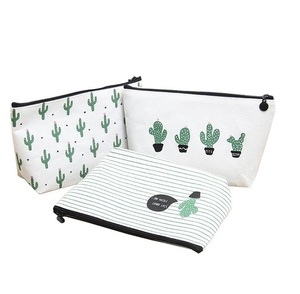 2024, venta al por mayor, bolsa de cosméticos de lona de algodón liso en blanco, bolsa de maquillaje de lona de algodón de viaje personalizada para mujer - Product Image 2