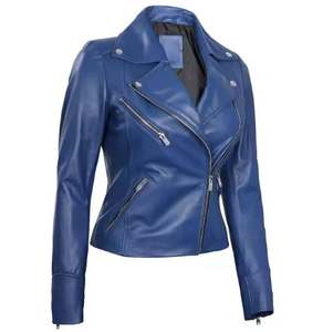 Veste en cuir tendance pour femmes, tricotée, respirante, en toile, avec logo personnalisé, style moto, dernier design, vente chaude - Product Image 5
