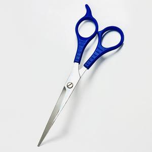 Ciseaux de coiffure professionnels Eversharp 5,75 pouces pour droitiers, en acier inoxydable, à lame droite, personnalisables, bleu cuit - Product Image 1