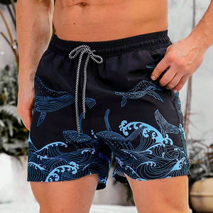 Pantalones Cortos Casuales Deportivos para Hombre, 100% Algodón, con Cordón, Holgados, de Color Sólido, a la Moda - Product Image 1