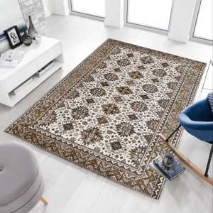 Brown Carpet <b>Boho</b> Farmhouse Decor Printed Area <b>Rug</b>,Velvet <b>Rug</b> - Product Image 1