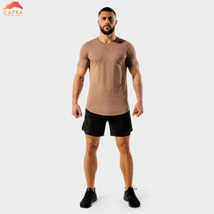 Logotipo personalizado de poliéster de secado rápido para correr Fitness camiseta entrenamiento atlético gimnasio deporte hombres músculo camiseta - Product Image 2