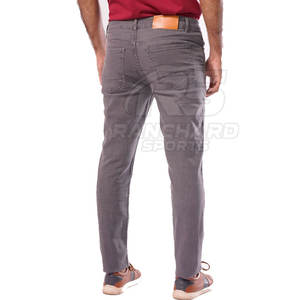 กางเกงยีนส์สั่งทำขายส่ง กางเกงยีนส์สีพื้น ผลิตจากผ้ายีนส์คุณภาพดีที่สุดสำหรับผู้ชาย - Product Image 4