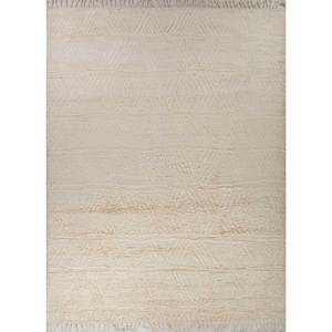 Alfombras de Lana Anudadas a Mano Zuri Ivory, Estilo Tabriz Geométrico, para Sala de Estar, Dormitorio, Hechas a Mano, Rectangulares y Cuadradas, para Adolescentes - Product Image 1