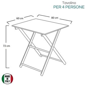 Resistente 80x60x72 cm legno di faggio pieghevole tavolo da giardino salvaspazio all'aperto tavolo per picnic e campeggio - Product Image 2