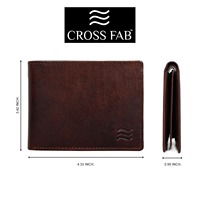 Cartera de Cuero Vacuno para Hombre, Forro de Satén Personalizado, Diseño Corto y Moderno, Bloqueo RFID, Impermeable, Plegable, CROSS FAB, Regalo, APGOI-GW-112