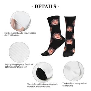 Calcetines DE CARA personalizados atléticos para hombres, novedad personalizada con foto de cara, Regalos divertidos para hombres y mujeres, Spandex/poliéster antisuciedad - Product Image 4