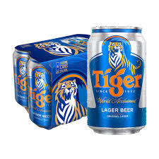 Tiger Lager-botellas de cerveza de trigo blanco, lata de cerveza de 11,2 oz, 24x330ml, Tigre, cartón de 24x320ml - Product Image 2