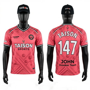 เสื้อสนุกเกอร์ผู้ชายคุณภาพสูง 175 GSM ผลิตจากไมโครไฟเบอร์โพลีเอสเตอร์ สีเหลือง-ดำ ด้านข้างทำจากผ้าประสิทธิภาพสูง ซึมซับเหงื่อได้ดี - Product Image 5