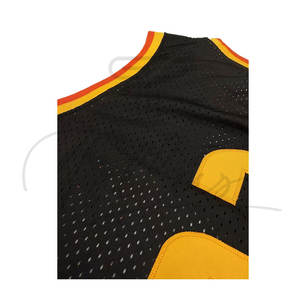 Maillot de basket-ball pour hommes, imprimé avec nom et numéro personnalisés, de haute qualité, 100% Polyester, séchage rapide, sans manches, vêtements de sport professionnels - Product Image 4