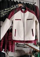 Blousons matelassés en cuir noir style moto avec logo personnalisé, en toile fine, grandes tailles pour hommes, hiver, vente en gros, col montant, imperméables