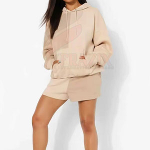 Ensemble de sweat-shirt et short assortis pour femmes, tenue décontractée d'été, ensemble de sweat-shirt et short pour femmes, tenue sportive d'été - Product Image 5