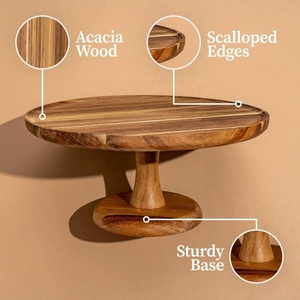Plateau de service en bois massif pour sushis - Planche de présentation pour gâteaux, desserts et en-cas - Product Image 4