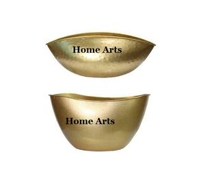 Lot de 2 bols à chocolats de tailles différentes Bol de service alimentaire en métal aluminium design tendance pour la maison et l'hôtel - Product Image 1