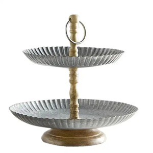 Wholesale Metal Iron 3 <b>Tier</b> <b>Cake</b> <b>Stand</b> Silver Serving Tray Tabletop <b>Cake</b> <b>Stand</b> Tray for Restaurants Birthday Decoration - Product Image 2