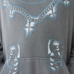 Meilleur logo personnalisé Sweat à capuche en molleton de coton épais pour hommes stock d'hiver de grande taille en éponge française délavé à la pierre et à l'acide - Product Image 4