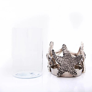 Portavelas de diseño de estrella de mar Ilumina tu hogar con portavelas Oceanic Grace Coastal Starfish - Product Image 2