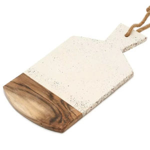 Planche à découper en bois d'acacia avec poignée, réutilisable, durable, épaisseur 1,2 cm, pour charcuterie, fromages, élégante, pour la cuisine - Product Image 1