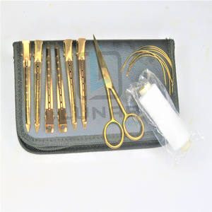 Kit de herramientas de extensión de cabello, alicates de extensión de cabello multifuncionales de acero inoxidable, juego de herramientas de extensión de cabello en Plasma de oro rosa - Product Image 4