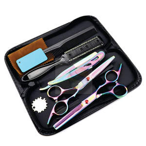 Kit de ciseaux de barbier Premium ColorEdge     Ensemble de rasage et de coupe de cheveux professionnel ultra-affûté ProSharp - Product Image 1