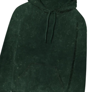 Acid Washed Dark Green Hoodie <b>Oversized</b> Streetwear Unisex Heavyweight Cotton Pullover Hooded <b>Sweatshirt</b> Loose Fit <b>Vintage</b> Casual - Product Image 2