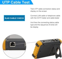 Portable 5 pouces CCTV testeur moniteur CVI CVBS analogique AHD CCTV caméra équipement de Diagnostic UTP PTZ câble Surveillance accessoires