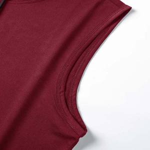 Entraînement sans manches à capuche hommes Slim Fit 100% coton Polyester pull sans manches capuche débardeur vêtements pour hommes grande taille été - Product Image 6