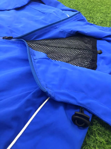 Conjunto de chándal y pantalones de poliéster reflectante cortavientos de nailon de retazos personalizado para hombre - Product Image 4