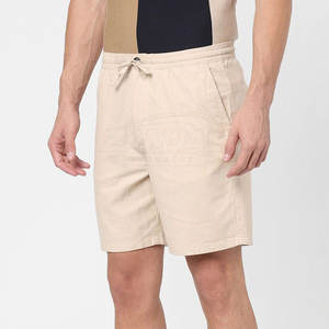 กางเกงขาสั้นผู้ชายมาใหม่ ผ้าฝ้ายสั่งทำพิเศษ ความยาวระดับเข่า สไตล์ลำลอง มีเชือกผูก สำหรับขายออนไลน์ - Product Image 2