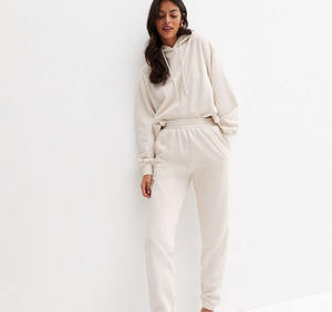 SAMMY WEARS, chándal de lana de algodón recortado personalizado para mujer, conjunto de chándal de Yoga de dos piezas, logotipo de talla grande de algodón 100% para invierno - Product Image 6