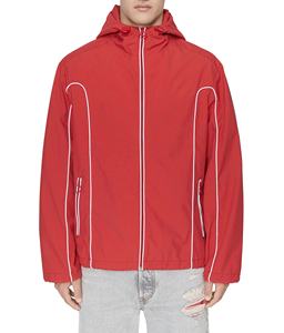 Chaqueta Cortavientos Impermeable con Cremallera de Poliéster al por Mayor, Chaqueta Cortavientos de Nailon Personalizada con Capucha y Ribete Reflectante para Verano - Product Image 5