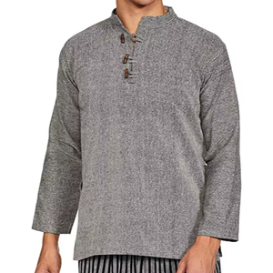 Short en coton népalais Kurta pour hommes, vêtements traditionnels élégants pour les environnements décontractés et formels - Product Image 1