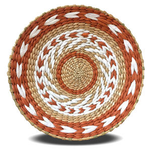 Décoration murale de salon à bas prix, art d'exposition en jacinthe d'eau tressée à la main pour les murs, accent - Product Image 1